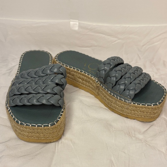 Matisse Shoes - Matisse Blue Braided Espadrille Sandals